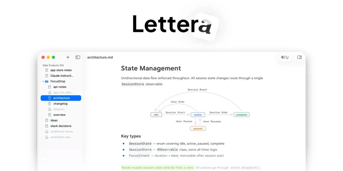 Lettera Markdown Editor for Mac Aims to Redefine User Experience for Creatives